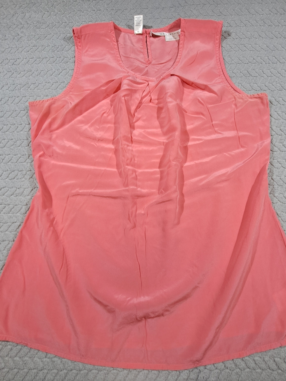 Max Studio Coral Sleeveless Silk Top